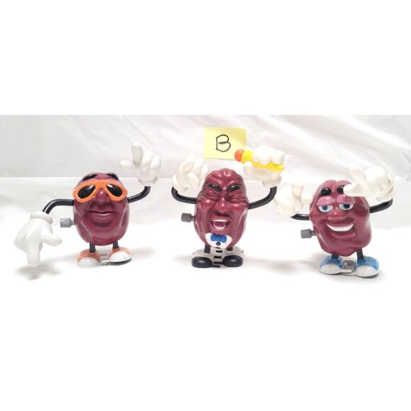 Lot of 3 Vintage 1988 Applause California Raisins Wind-Up Plastic Figures-Lot B - Picture 1 of 7